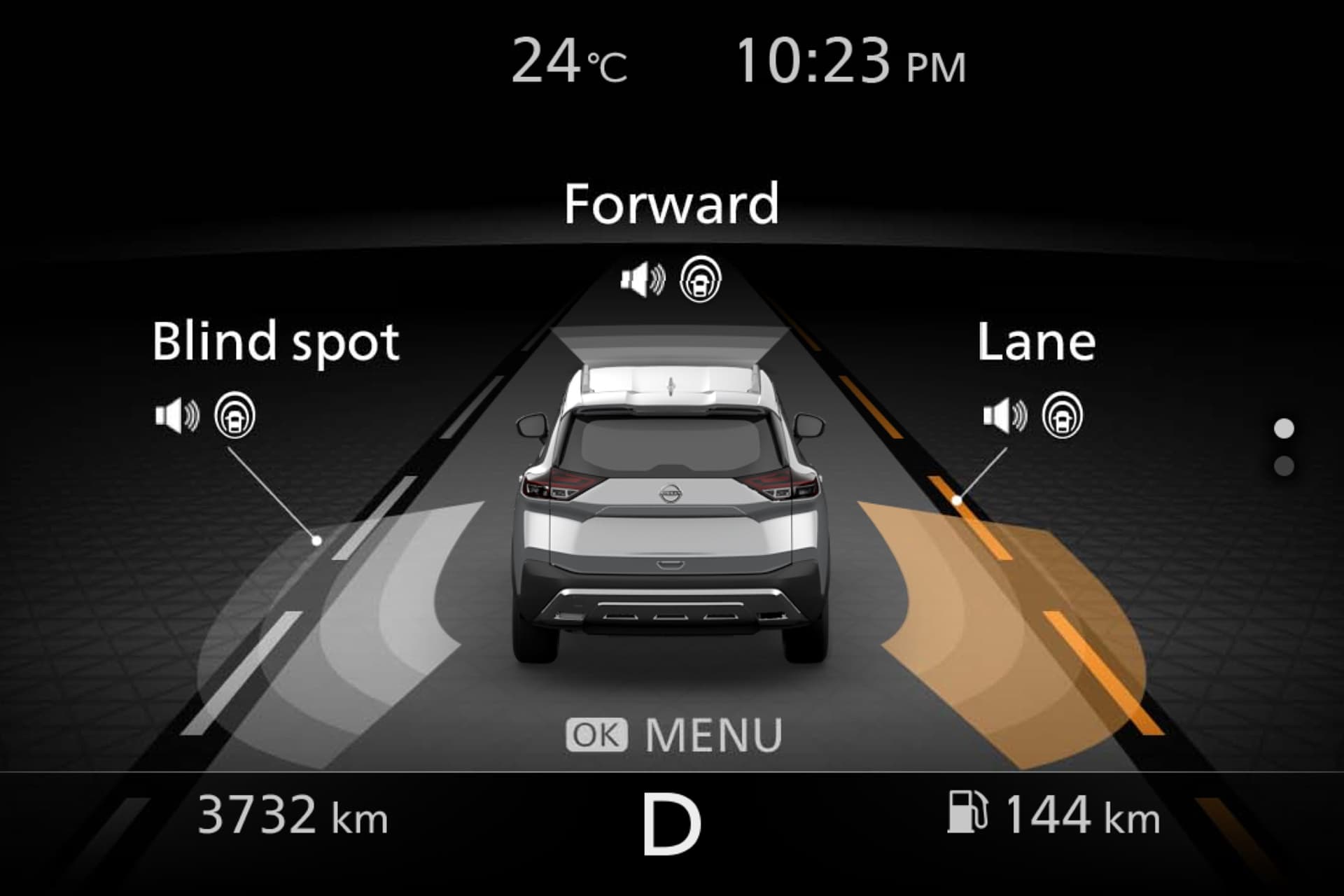 Nissan X-TRAIL – TFT-ekraan – automaatesitus